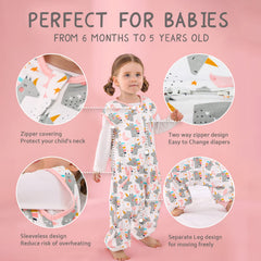 WONDAY sleep sack feet side view emphasizes freedom to stand and walk before bed.