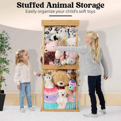 Wonder Cove bamboo zoo large-capacity storage ideal for dozens of plush toys.