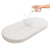 Wonder Living baby bassinet mattress boxed packaging for easy setup and storage.
