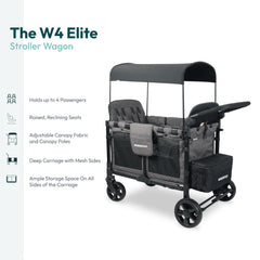 WonderFold W4 Elite front zipper door enables easy kid entry.