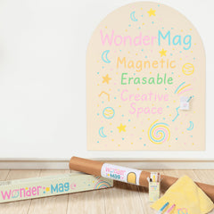 WonderMag magnetic wall decal full-view shows an expansive 40x32 creative canvas for kids