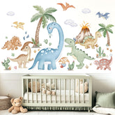 Wondever dinosaur wall stickers watercolor dino brighten nursery with playful dinosaur scene.