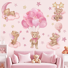wondever hot air balloon animals wall decor brings playful charm to kids' room