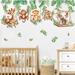 Wondever Jungle Animal Stickers lion close-up for bold kids room accents