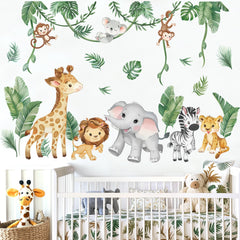 Wondever jungle animals lion sticker adds playful wall decor and easy removal for kids' rooms.