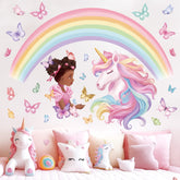 Wondever large rainbow unicorn wall stickers for nursery—easy, mess-free decor that brightens a room.
