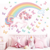 Wondever rainbow unicorn wall stickers brighten kids' rooms with playful whimsy and easy removal