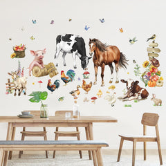 Wondever roosters wall sticker brightens dining area with country flair.