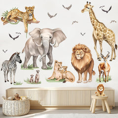 wondever safari leopard wall sticker brings jungle energy and quick room transformation.