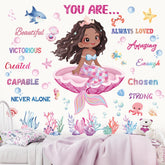 Wondever Under The Sea mermaid wall stickers brighten walls with playful sea life decor