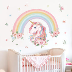 wondever unicorn and flower decals brighten baby nursery with easy installation