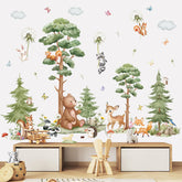 Wondever woodland animals wall stickers with bears and deer for nursery decor