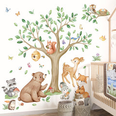 Wondever woodland fox wall sticker brightens kids' bedroom with friendly character