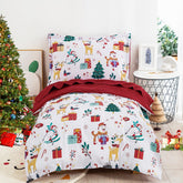 WONGS BEDDING snowman pattern toddler bedding set cozy festive nights