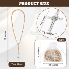 Wonitain rosary with St Benedict centerpiece close-up showing durable design.