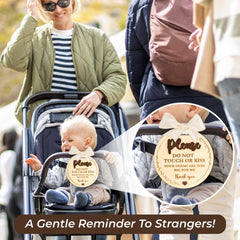 Woodamore two-pack baby sign for easy, shared-use protection