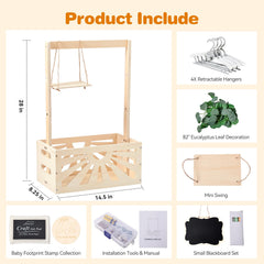 WOODEN TEETHER crate-hanging-rack demonstrates dual storage and display options.