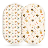Woodiville bassinet sheet rectangle-fit with elastic edges for secure rectangle-mattress sleep