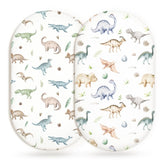 Woodiville Dino Pals bassinet sheet rectangle fit for secure sleep and versatility