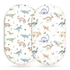 Woodiville Dino Pals bassinet sheet rectangle fit for secure sleep and versatility