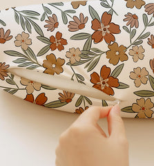 Woodiville nursing pillow covers universal-fit-elastic-edges reduce slips during feeds.