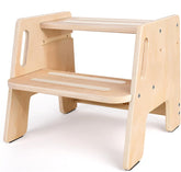 Woodure toddler step stool height-adjustable supports growing children with easier reach.