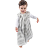 Woolino 4-season sleep bag Birch Gray front view shows all-season warmth with Merino lining.