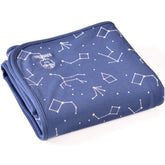 Woolino baby blanket Night Sky folded, compact travel-friendly warmth.