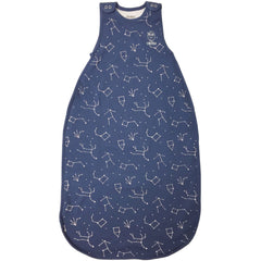 Woolino Big Kid Sleeping Bag Night Sky closeup shows warm merino wool lining for all-season comfort