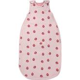 Woolino Merino Sleep Sack strawberry front view for year-round comfort.