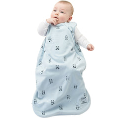Woolino merino-wool outer with panda motif promotes plush comfort for peaceful sleep.