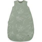 Woolino sleeping bag sage top view highlights 4-season design with merino lining.