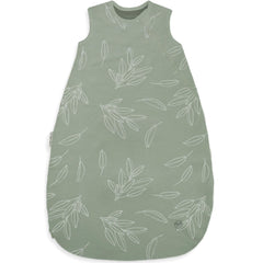 Woolino sleeping bag sage top view highlights 4-season design with merino lining.