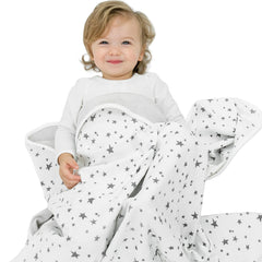 Woolino Toddler Blanket merino wool lining delivers breathable year-round warmth.