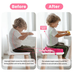 Wooshwa portable booster seat for kids fits dining on the go.