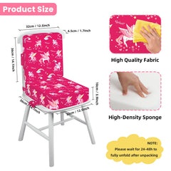 wooshwa Unicorn booster seat shows non-slip bases preventing slips on kitchen chairs.