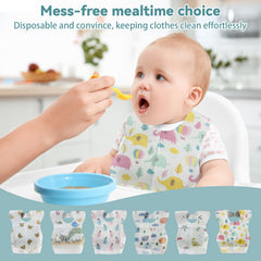 WOOWME ocean design bib for nautical mealtime style and mess containment.