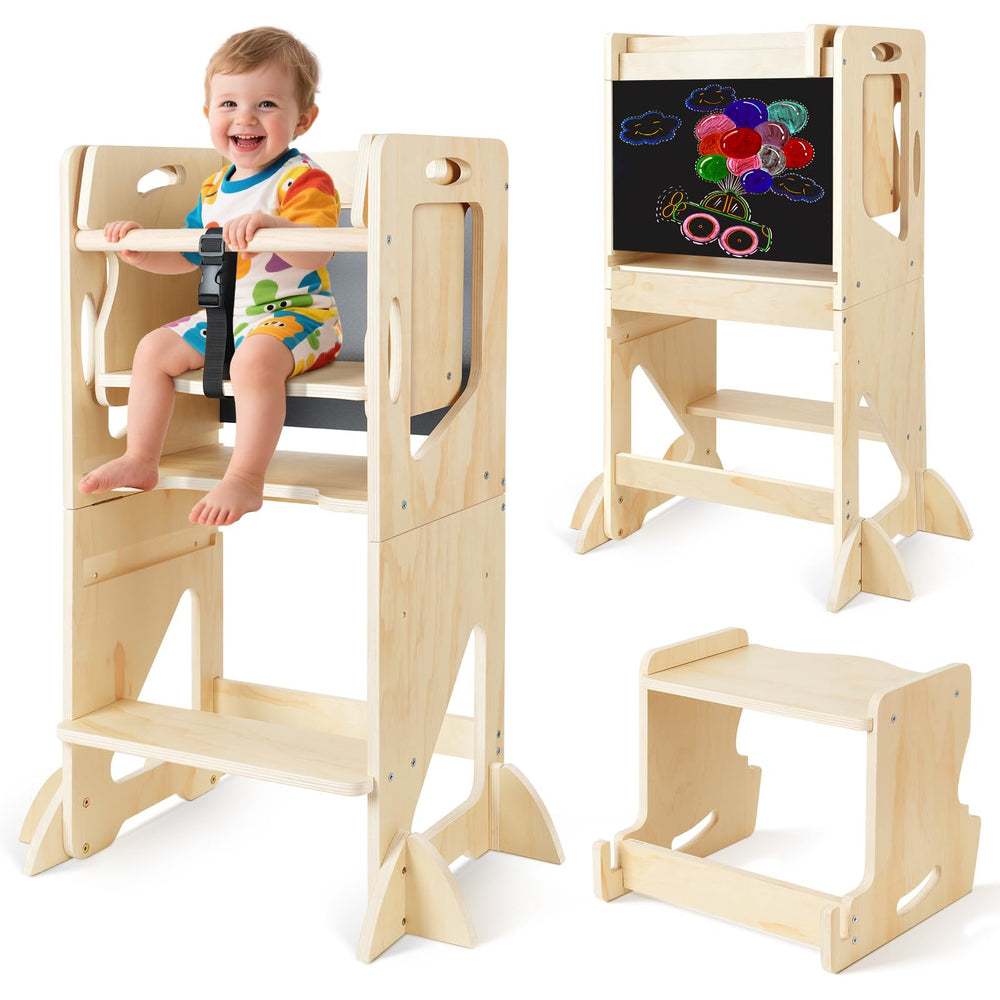 WORLDMX adjustable-height step stool assembled view for stable kitchen tasks and growth