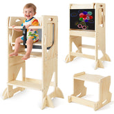 WORLDMX adjustable-height step stool assembled view for stable kitchen tasks and growth