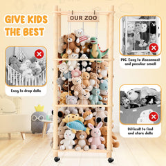WorldMX durable wooden frame and stretchable cords support daily play.