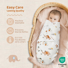 Wowelife yellow swaddle with double-sided cotton for soft, breathable comfort