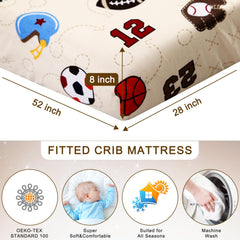 Wowelife baseball-themed nursery print enhances room decor and gender-friendly sleep space.