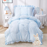 Wowelife boho tufted toddler comforter blue soft fabric for cozy bedtimes.