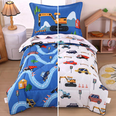 Wowelife Cars 4-piece comforter set; cozy warmth for bedtime.