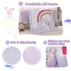 Wowelife crib skirt 24x38 adds finishing touch and tidy nursery look.