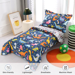 Wowelife dinosaur top sheet highlights dreamy, breathable comfort for kids.