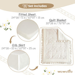 Wowelife mini tufted jacquard beige showcases boho textile details