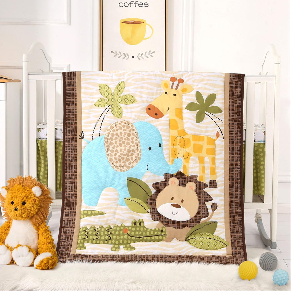 Wowelife safari crib bedding set comforter in brown for cozy naps