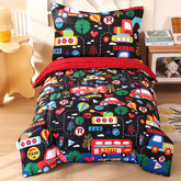 Wowelife toddler bedding comforter in black transportation invites imaginative play and cozy nights.