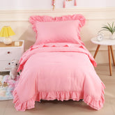 Wowelife pink comforter from toddler bedding set provides cozy warmth for restful sleep